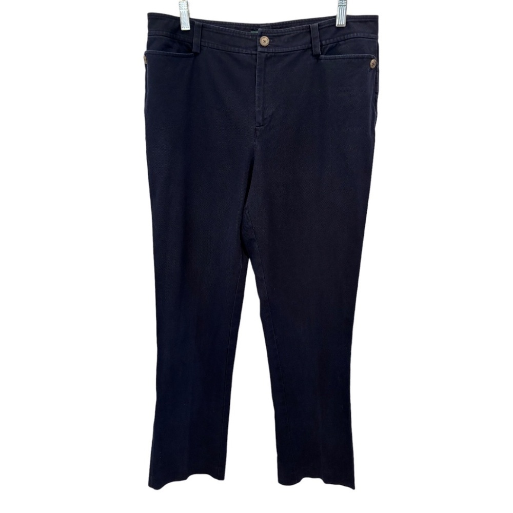 Lauren Ralph Lauren Blue Cotton Blend Casual Pants Size 10